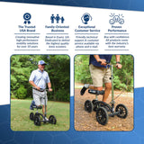 KneeRover Hybrid Fusion Knee Scooter Patented All Terrain Crutch Alternative with 4 Wheel Steering