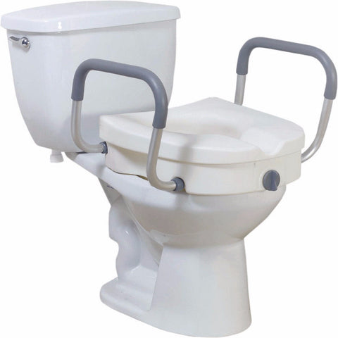 Drive Medical 2-in-1 Locking Raised Toilet Seat - Purecartstore