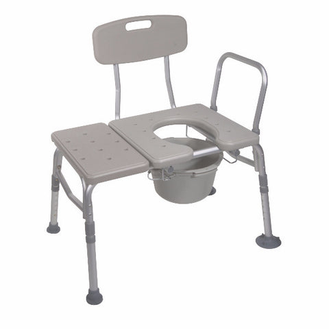 Combination Plastic Transfer Bench with Commode Opening by Drive Medical - Purecartstore