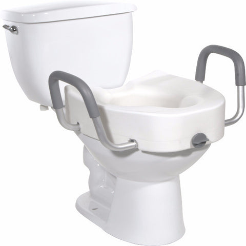 Premium Plastic Raised Elongated Toilet Seat with Lock - Purecartstore