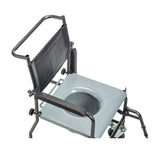 DRIVE: Upholstered Drop Arm Wheeled Commode
