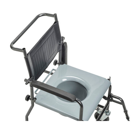 DRIVE: Upholstered Drop Arm Wheeled Commode