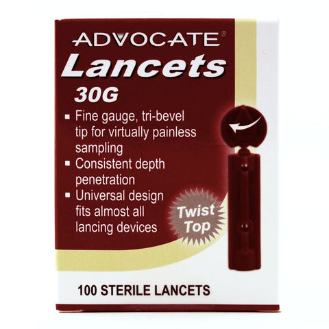 Advocate Twist-Top Lancets 30G 100/Box - Purecartstore
