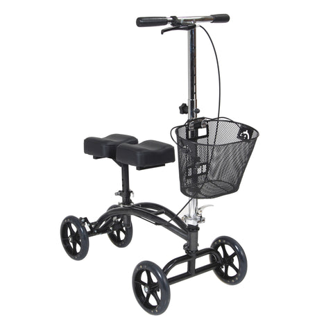 Dual Pad Steerable Knee Walker with Basket by Drive Medical - Purecartstore