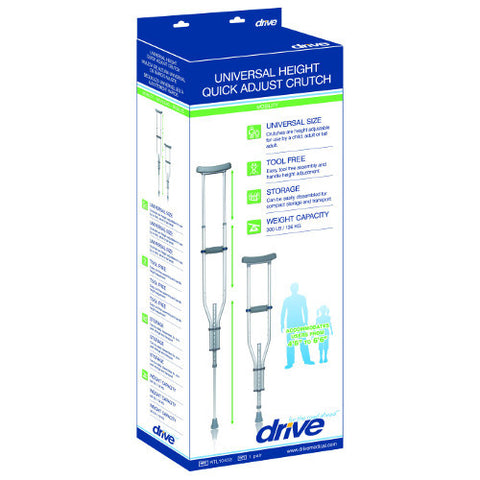 Knock Down Universal Aluminum Crutches