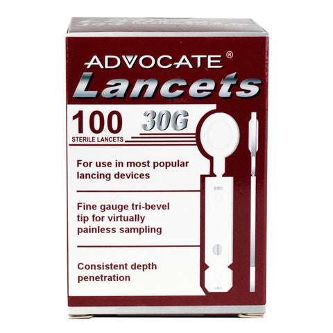 Advocate Thin Lancets 30G 100/Box - Purecartstore