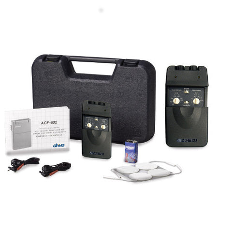 Portable Dual Channel TENS Unit with Timer and Electrodes - Purecartstore