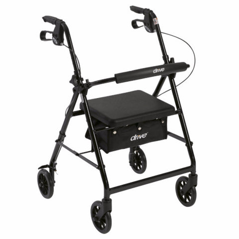 Drive Medical Foldable Aluminum Rollator with 6" Wheels - Purecartstore