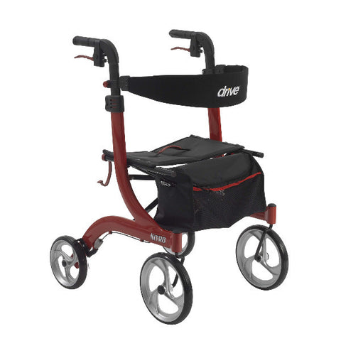 Nitro Aluminum Rollator With 10" Casters - Purecartstore