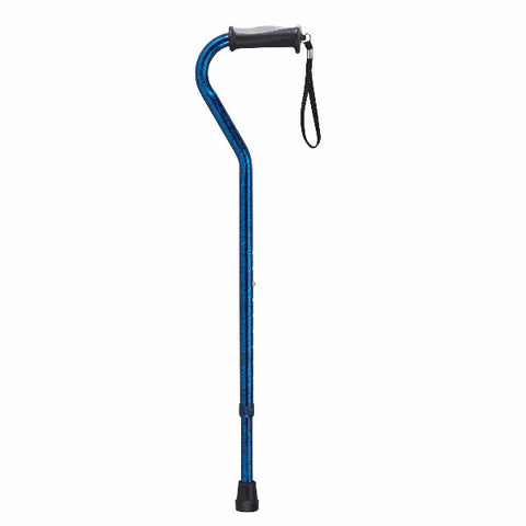 Drive Medical Adjustable Height Offset Handle Cane with Gel Hand Grip - Purecartstore