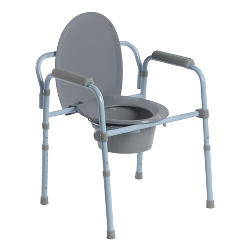 Drive Medical Folding Steel Commode - Purecartstore