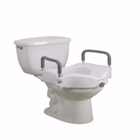 Elevated Raised Toilet Seat with Removable Padded Arms by Drive Medical - Purecartstore