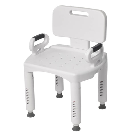 Drive Medical Premium Series Shower Chair  with Back and Arms - Purecartstore