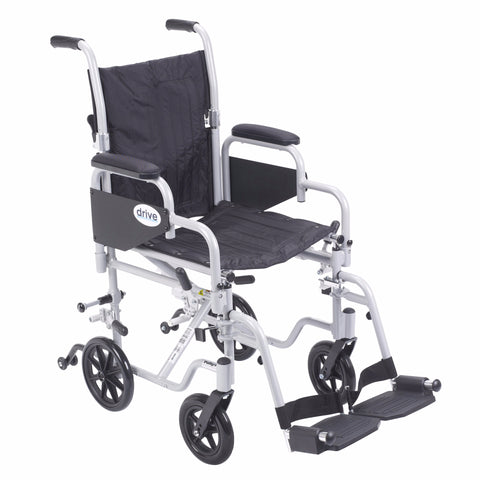 Poly Fly Light Weight Transport Wheelchair with Swing away Footrests - Purecartstore