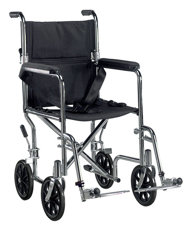 Drive Medical Deluxe Go-Kart Steel Transport Chair - Purecartstore